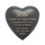 Graveside Grey Heart Plaque - Son