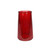 Red Ribbed Graduated Vase (21.5cm)