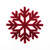 Flocked Snowflake Hanging Decoration - Burgundy  (22cm)