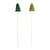 Green Felt Trees on 50cm Stick (Pack of 12)