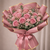 Korean Style Pre Cut Cello Wrap Sheets - Dusky Pink with Gold Border (100 Sheets)