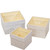 Square White Woven Effect Boxes (Set)