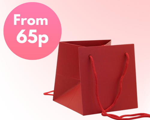Red hand tie bag