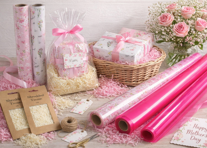 Mothers Day Cellophane, Kraft Paper 