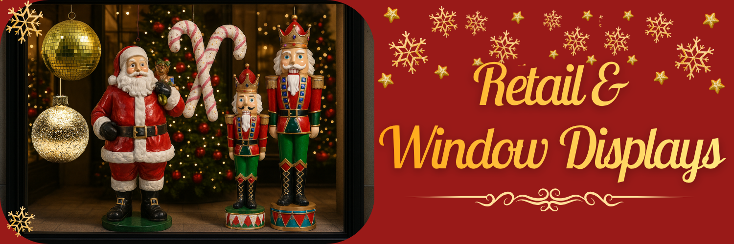 Large retails figures and baubles 