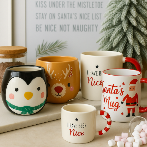 Christmas theme mugs 