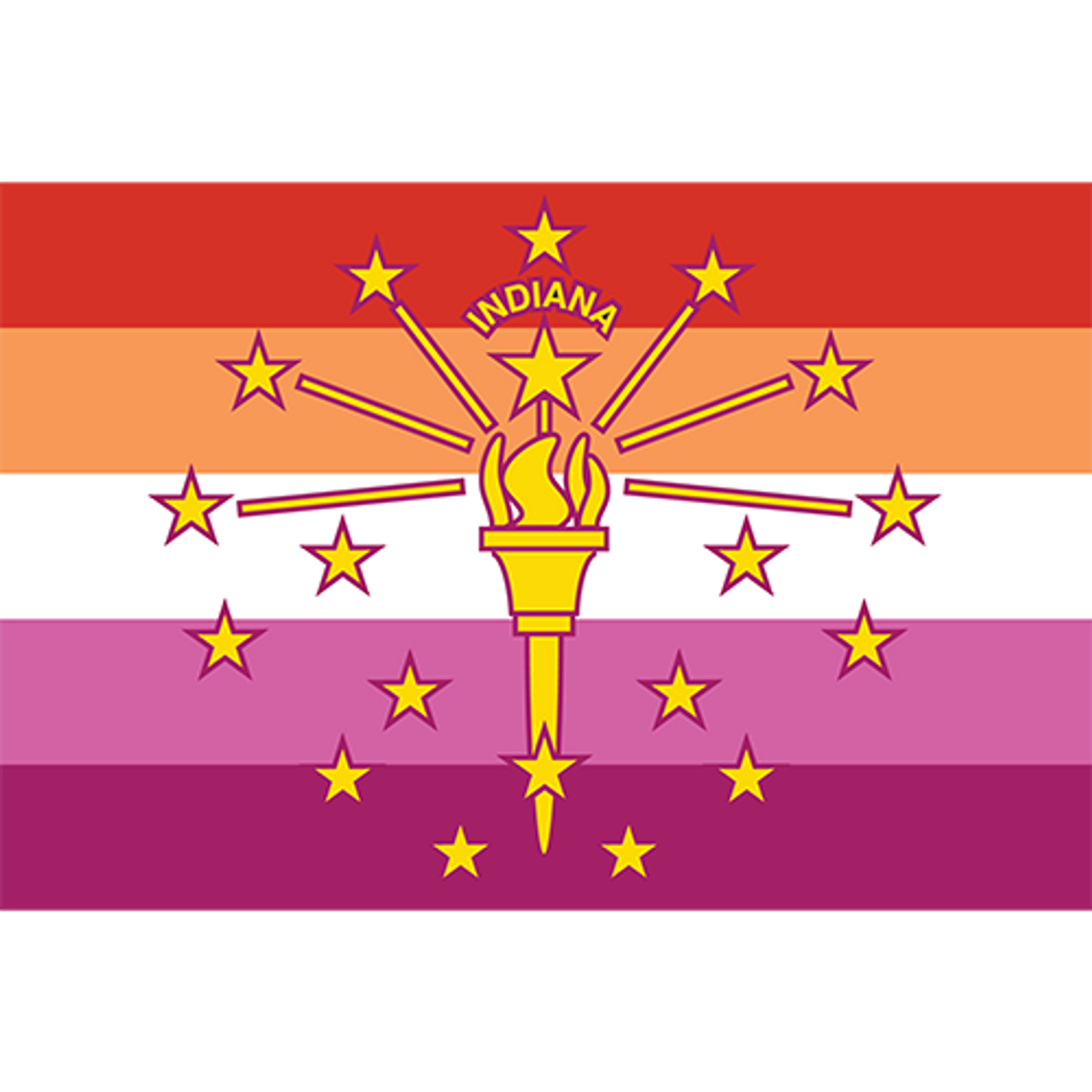 Lesbian Indiana Pride Flag