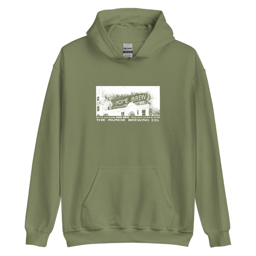 A mockup of the Home Brew Muncie Brewing Co. Hoodie