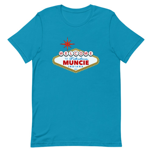 A mockup of the Vegas Parody Muncie T-Shirt