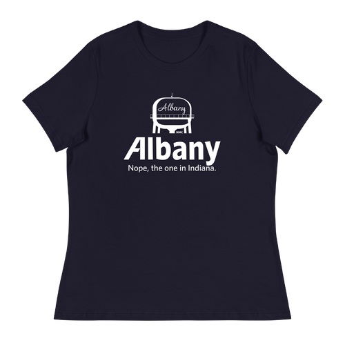A mockup of the Allstate Parody Albany Watertower Ladies Tee