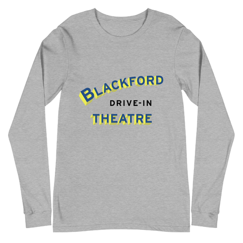 A mockup of the Blackford Drive-In Long Sleeve Tee
