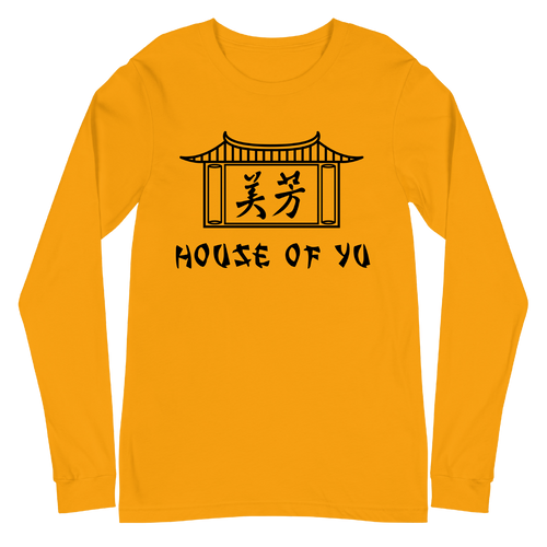 A mockup of the House of Yu Restaurant Long Sleeve Tee