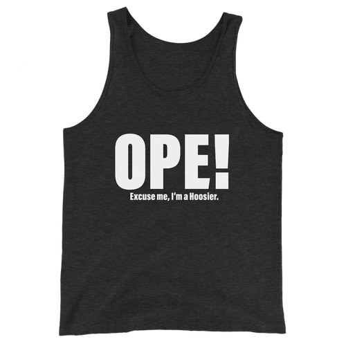 A mockup of the Ope! Hoosier Tank Top