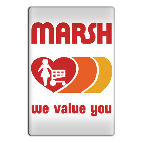 Marsh Supermarket 1980s-90s Logo Magnet