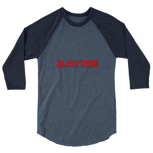 A mockup of the Zayre Department Store Raglan 3/4 Sleeve