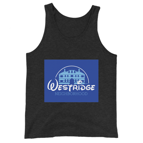 A mockup of the Westridge Neighborhood Disney Parody Tank Top