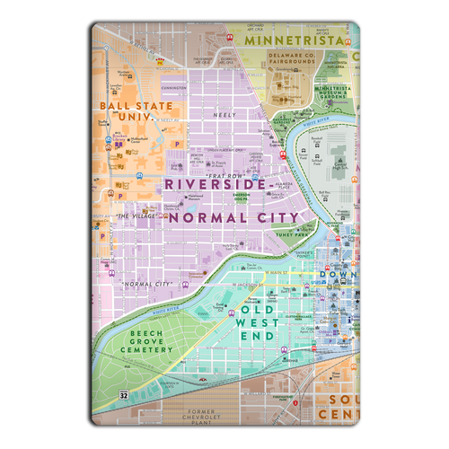Riverside-Normal City Map Mag