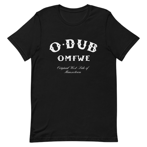 A mockup of the ODub Old West End CBGB Parody T-Shirt