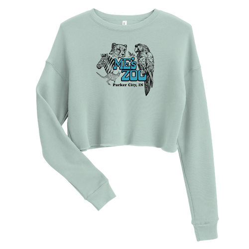 A mockup of the ME's Zoo Ladies Cropped Crewneck