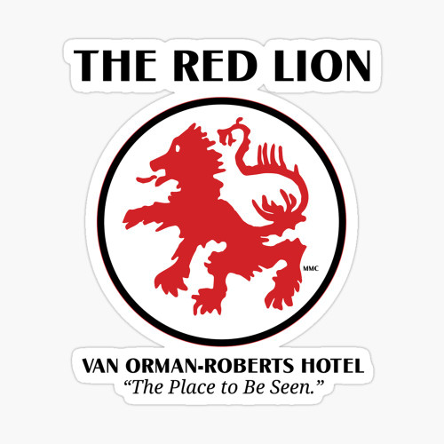 Red Lion Van Orman-Roberts Hotel Sticker