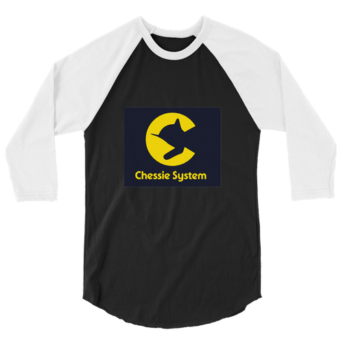 A mockup of the Chessie System Raglan 3/4 Sleeve