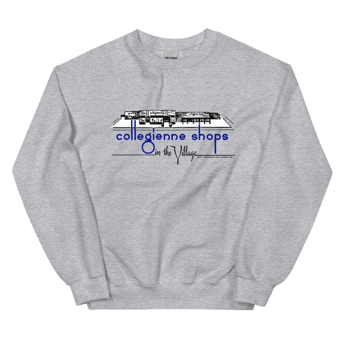 A mockup of the Collegienne Shop Ball Stores Crewneck