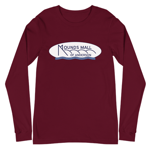 A mockup of the Mounds Mall Anderson Long Sleeve Tee