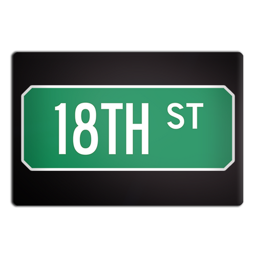 18th St Street Sign Muncie Magnet