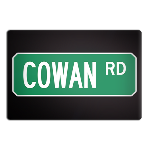 Cowan Rd Street Sign Muncie Magnet