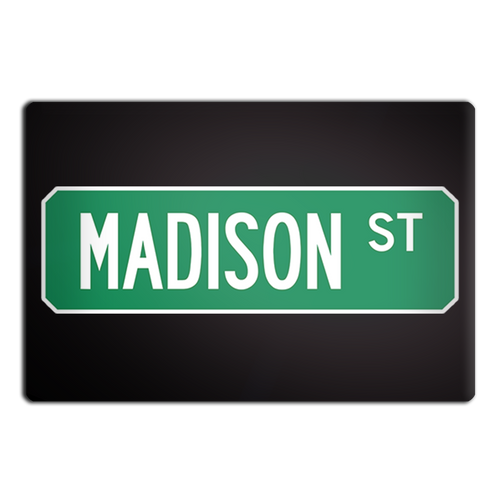 Madison St Street Sign Muncie Magnet