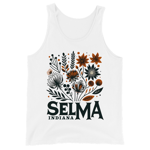 A mockup of the Selma Cottage Core Bouquet Tank Top