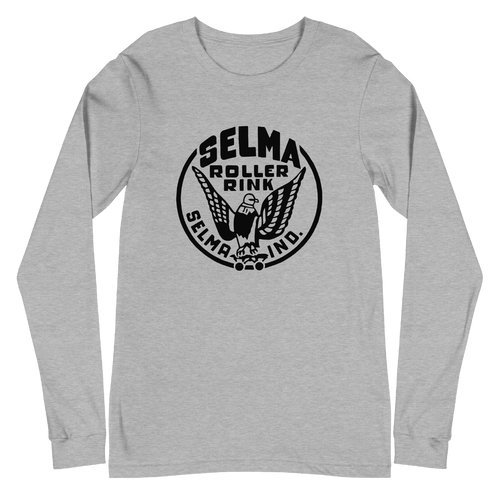 A mockup of the Selma Roller Rink Long Sleeve Tee