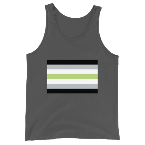 A mockup of the Agender Pride Flag Tank Top