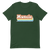 A mockup of the 70s Rainbow Muncie T-Shirt