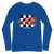 A mockup of the Checkrd Flag Menswear Store Long Sleeve Tee