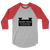 A mockup of the Castle Tyme Restaurant Raglan 3/4 Sleeve