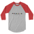 A mockup of the Friends Parody Muncie Raglan 3/4 Sleeve