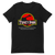 A mockup of the Jurassic Tuhey Park T-Shirt