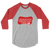 A mockup of the Marsh Supermarket 1960s-70s Logo Raglan 3/4 Sleeve