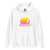 A mockup of the Prairie Creek 1980s Sunset Hoodie