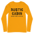 A mockup of the Rustic Cabin Restaurant Long Sleeve Tee