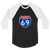 A mockup of the Interstate 69 Raglan 3/4 Sleeve