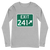 A mockup of the Exit (2)41 Sign Muncie Long Sleeve Tee