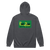 A mockup of the End Zone Sports Bar & Grill Zipping Hoodie