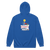 A mockup of the Carmen's Drive-In Zipping Hoodie