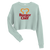 A mockup of the Burger Chef Restaurant Ladies Cropped Crewneck