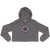 A mockup of the The Great Muncie Eclipse of 2024 Ladies Cropped Hoodie