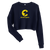 A mockup of the Chessie System Ladies Cropped Crewneck