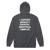 A mockup of the I Support Muncie's Creative-Industrial Complex Zipping Hoodie