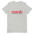 A mockup of the Marsh Supermarkets Experts in Fresh T-Shirt